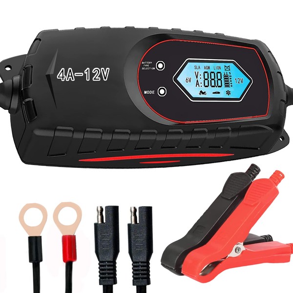 GOOSUO Car Battery Charger and Maintainer, 6V 12V Fully Automatic