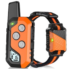 Dog Shock Collar, IP67 Waterproof Dog Training Collar with Remote, 3 Training Modes, Shock, Vibration and Beep, Rechargeable Electric Shock Collar for Large Medium Small Dog