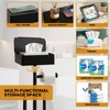 Freestanding Toilet Paper Holder Stand with Shelf for 7 Rolls,
