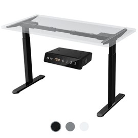 AIMEZ0 Dual Motor Sit Stand Desk Adjustable Electric Standing Desk Frame with LCD Touch Screen Adjustable Height 27.4-45.6 inches for Home & Office Table (Frame Only) Black
