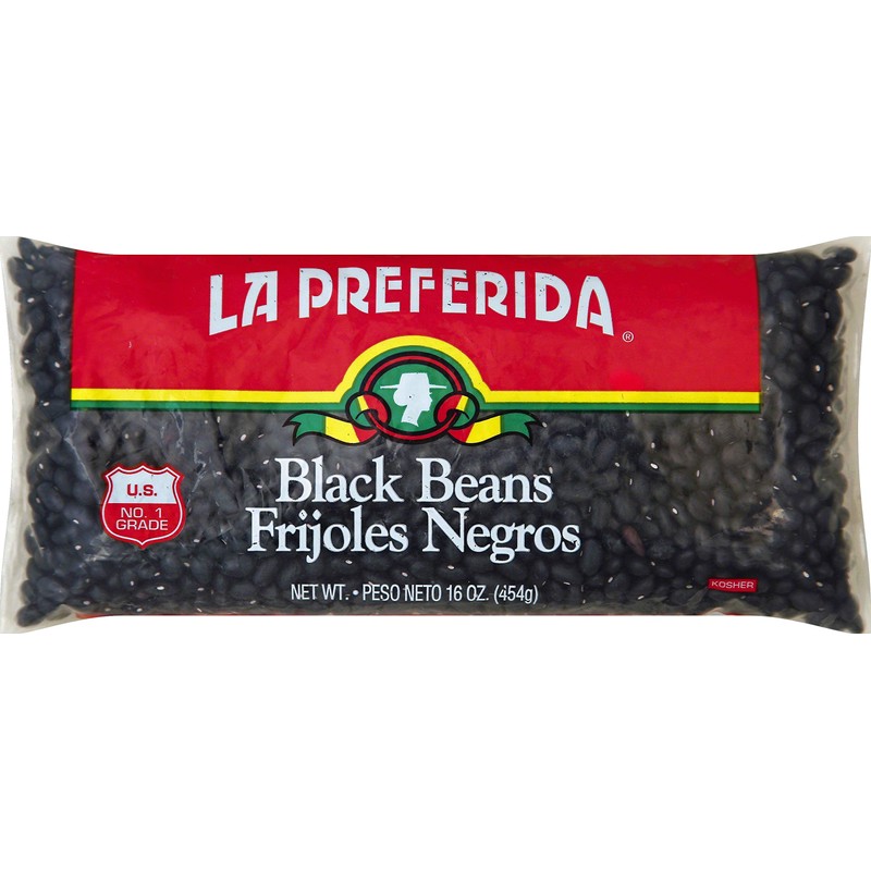 La Preferida Black Beans, Dry, 16 oz (Pack of 3)