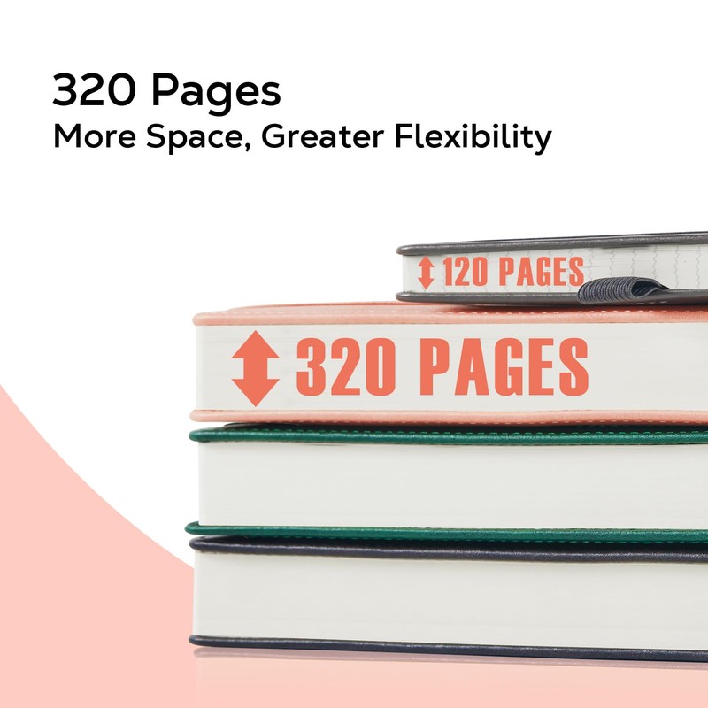 NIRMIRO Hardback Journal Notebook, A5 Note Book Thick Notepad for