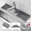 17.7 Inch Kitchen Sink Faucet Mat, Silicone Faucet Mat, Serves