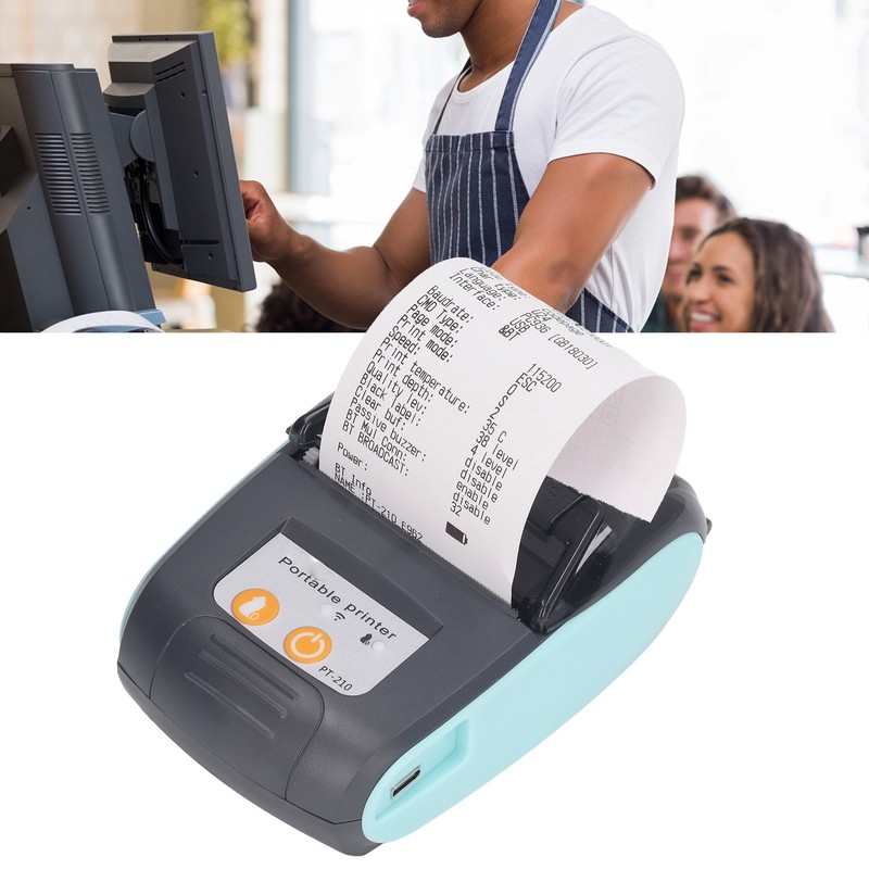 Bluetooth Thermal Printer 58mm Label Printer Pocket Printer 100‑240V for