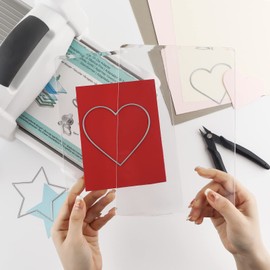 CYFUN DESIGN Transparent Die Cutting Pads, 1 Pair Standard Cutting Plates for Embossing Crafting, Clear Polycarbonate Plastic, 8.85" x 6.1" x 0.118"