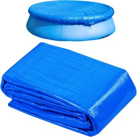 Round Pool Cover, Pool Cover, Diameter 220 cm, Pool Cover, Swimming Pool Cover, Tarpaulin Protective Tarpaulin for 183 cm Round Pools, Windproof, Rainproof, Dustproof