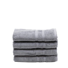 MOSOBAM 700 GSM Luxury Soft, Hand Towels 16X30, Set of 4, Charcoal Grey, Bamboo-Turkish Cotton, Small Guest Bathroom Towel, Quick Dry Hotel Bath Sets, Gym Workout, Spa Facial, Face Prime, Dark Gray