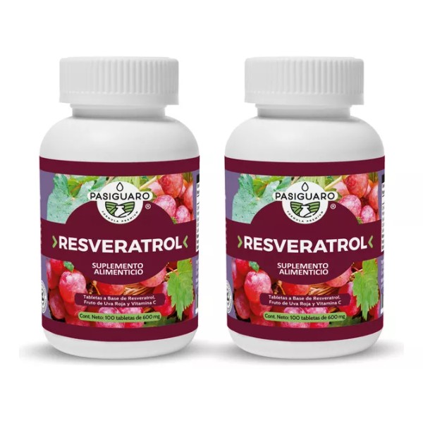 Pasiguaro Resveratrol 100 Tabletas De 600 Mg (duo Rinde 100 Días)