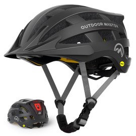 OutdoorMaster Gem II MIPS Bike Helmet with Light - Lightweight Cycling Helmet,Mountain Road Bicycle Helmet for Youth & Adult