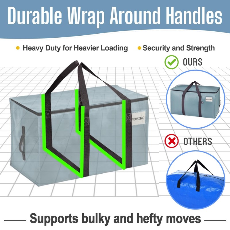 VENO 4 Pack Moving Bags, Upgraded Heavy Duty, Moving Boxes