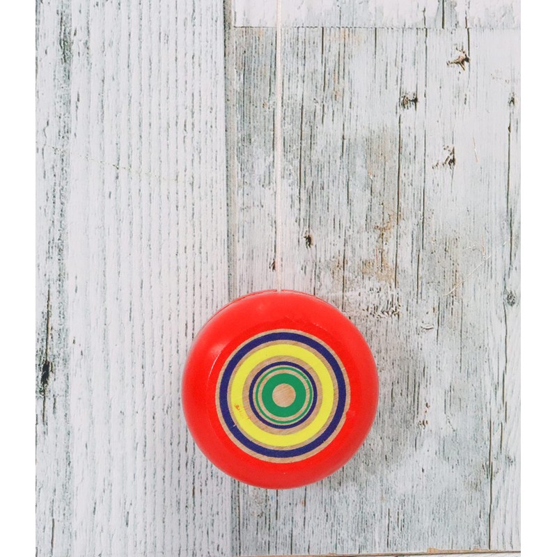Castle Enterprise Old Fashioned Wooden Toy Yoyo Red