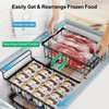 iSPECLE Deep Freezer Organizer Bins - 3 Pack Large Freezer