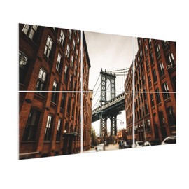 Olanglab Art Acoustic Panels, 72 "x48" Sound Absorbing Panels 6 Pack, Sound proofing Wall Panels for Home Studio, Office, Theater (Manhattan Bridge)