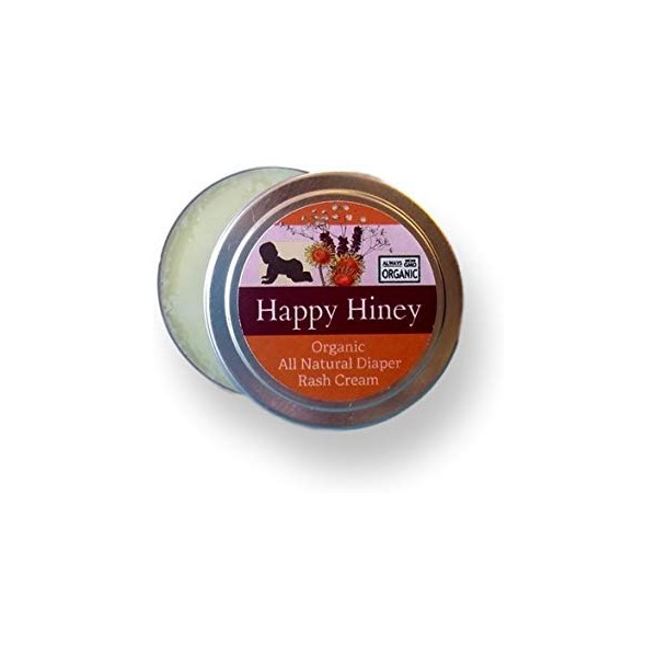 SSF Organics- HAPPY HINEY- Organic Calendula Diaper Balm. 100% Natural. Hand Crafted in Small Batches. Safe for Rashes, Cradle Cap, Chapped Skin.