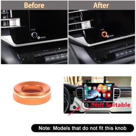 8-Inch Display Centre Console Sound Volume Switch Knob Trim Compatible with Toyota Tundra 2022+/Sequoia 2023+, Car Multimedia Volume Tune Adjustment Knob Decoration Ring Protector Cover Accessories