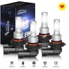 AUIMSOCO 9006 9005 LED Headlights Kit Combo Bulbs 10000K High