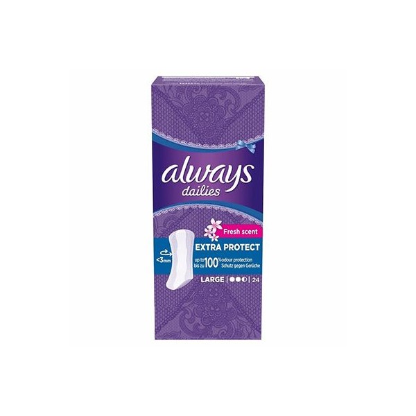Always Dailies Fresh Scent - Extra Protect Large 24 Items