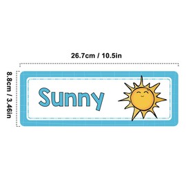 Zwttey 16Pcs Weather Bulletin Board Set, 3.46x10.5 inch Big Cards, Classroom Decoration, Teacher Teaching Aids