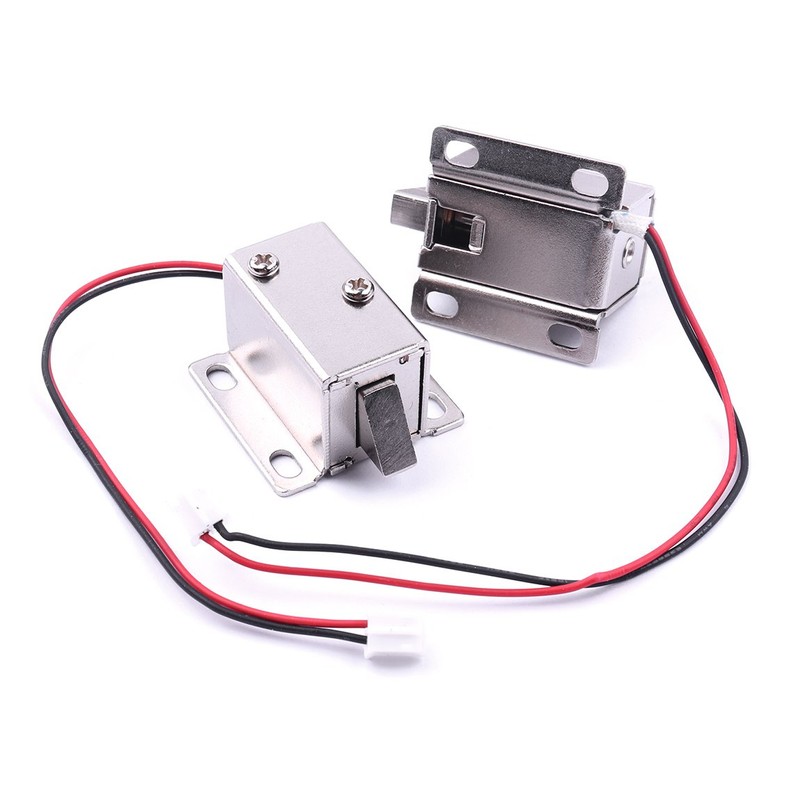 ATOPLEE Electromagnetic Solenoid Lock, DC 12V 0.83A Door Drawer Tongue