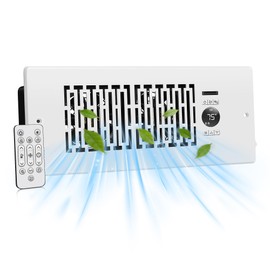Smart Register Booster Fan for 4” x 12” Vents, Thermostat Control Improves Heating/Cooling, 10-Speed Quiet Vent Fan Booster with Remote Control for Floor or Wall Ducts