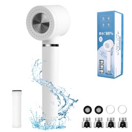 GUPAY Shower Head, 3 Modes, Water Pressure Adjustment, Water Pressure Saving, High Pressure Protection, High Cleansing Power, Bathroom Accessories, Bath, Beautiful Skin, Warming, Moisturizing, Scalp