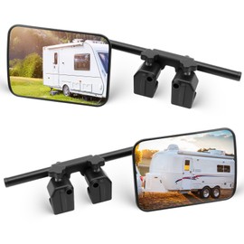 Clip on Towing Mirrors Extensions, Mirror Extensions For Towing, Side Mirror 360 Degree Rotation, Adjustable Dual View Tow Mirrors for Vehicle Car Truck Trailer Auto Caravan SUV RV, 2PCS