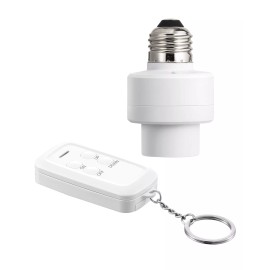 DEWENWILS Dimmable Remote Light Bulbs Socket Switch, 100FT, E26 E27 Controller