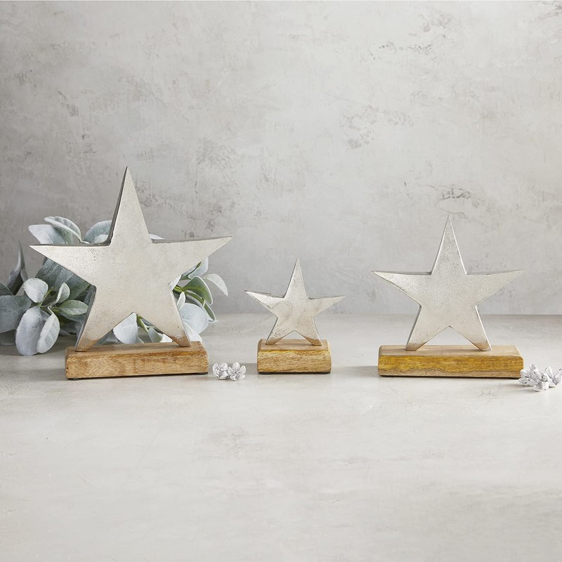 47th & Main Holiday Tabletop Decor, Small, Silver Star