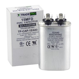 TradePro 15 MFD 370/440 Volt Oval Run Capacitor
