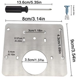 GIAK 2pcs Hinge Repair Plate Door Hinge Screw-On Hinge Repair Set for Cabinet Furniture Drawer Window Stainless Steel Plate Repair Accessories with 1 Piece Screwdriver