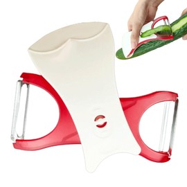 2-in-1 Multi-Function Rotating Peeler, Potato Peeler Rotating Shaft Stainless Steel Multifunctional Peeler 2-in-1, Safe Peeling Tool Anti-Slip Handle for Home Kitchen Cucumbers Carrots Potatoes