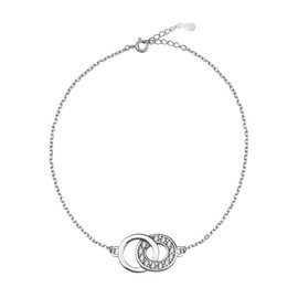 Sofia Milani - Women's Bracelet 925 Silver - with Zirconia Stones - Circle Pendant - 30069