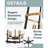 JHLBYL Black and Gold Chandelier: 6-Light Geometric with Reinforced Center