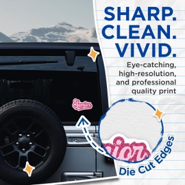 (2 Pack) Senior 2026 Stickers - Graduation Stickers - Class of 2026 Decals 5" On Longest Side - Sticks to Smooth Flat Surfaces - Made in USA - BMCS12645