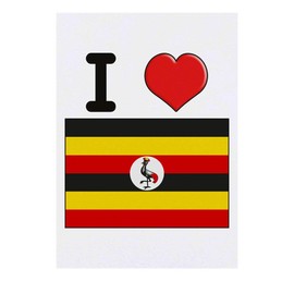 'I Love Uganda' Temporary Tattoo - Water Resistant, Skin-Safe, Non-Toxic Transfer (TO00047696)
