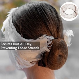 Hair Nets for Buns, Ballet Hair Net, Bun Nets,20 Pcs 50 Cm Invisible Hair Nets and 40 Pcs U Shaped Hair Pins Set for Women, Girls, Ballet Dancer, Nurse(Coffee)