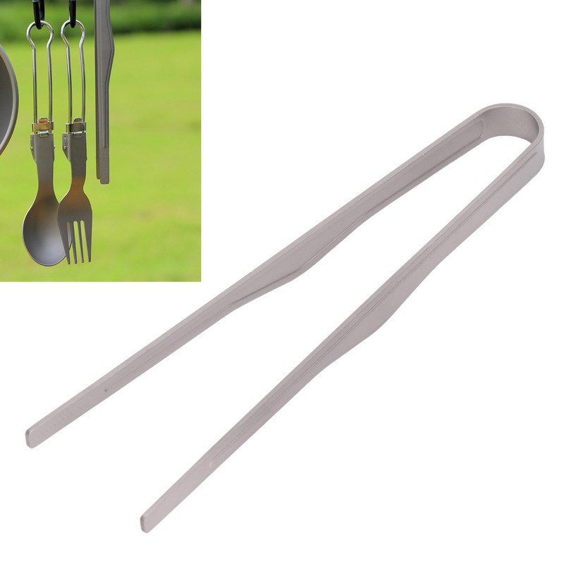 Outdoor Barbecue Clip Multifunctional BBQ Tong Heat Resistant Titanium Food
