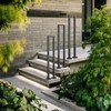 Zwinz 2 Pack U-Shaped Handrail 37''H, Durable Wrought Iron Stair