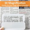 MAGDEPO 3X Magnifier Bookmark Ruler for Reading, Credit Card Size