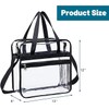 Harrington Marley Large Clear Tote Bag, Transparent Toiletry Shoulder Bag,