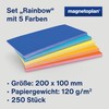 magnetoplan Rainbow Presentation Cards Set, Pack of 250, Presentation Cards