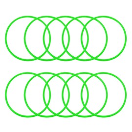 ONLYKXY 10pcs Silicone Hair Rubber Bands 5.5cm No-slip Soft Elastic Band Hair Ties Rubber Ring for Women Girls Braids Ponytails Sports Wet Hair Work Outs Hair Accessories (Green)