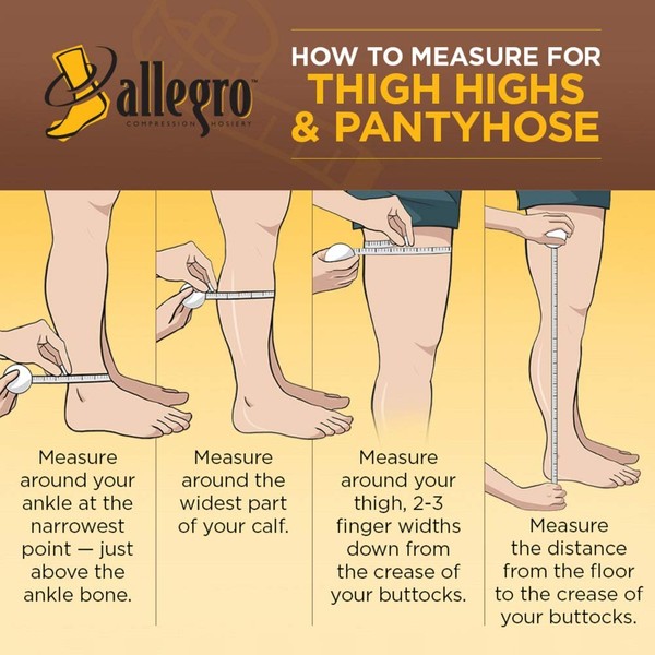Allegro 20-30mmHg Soft 272 Microfiber Compression Pantyhose for Comfortable Fit