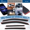 LQQDP 4pcs Front+Rear Smoke Tint Sun/Rain Guard Outside Mount Tape-On
