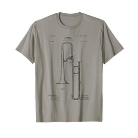 Slide Trombone Patent T Shirt, Trombone Shirt, Marching Band T-Shirt