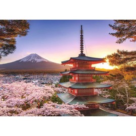 Ravensburger Mount Fuji Cherry Blossom View 1000 Piece Jigsaw Puzzle for Adults - 12000582 - Handcrafted Tooling, Made in Germany, Every Piece Fits Together Perfectly
