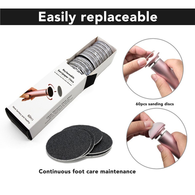 Electric Foot Grinder Adjust Speed Foot Callus Remover with 60pcs