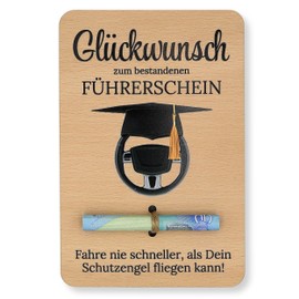 ZUKLA® Verpackung für Geldgeschenke Holz 15 x 10 cm - Führerschein Geschenk - Geldgeschenk Verpackung Holz - Eine Originelle Idee, Geld zu Verschenken - Führerschein Gutschein - Handmade