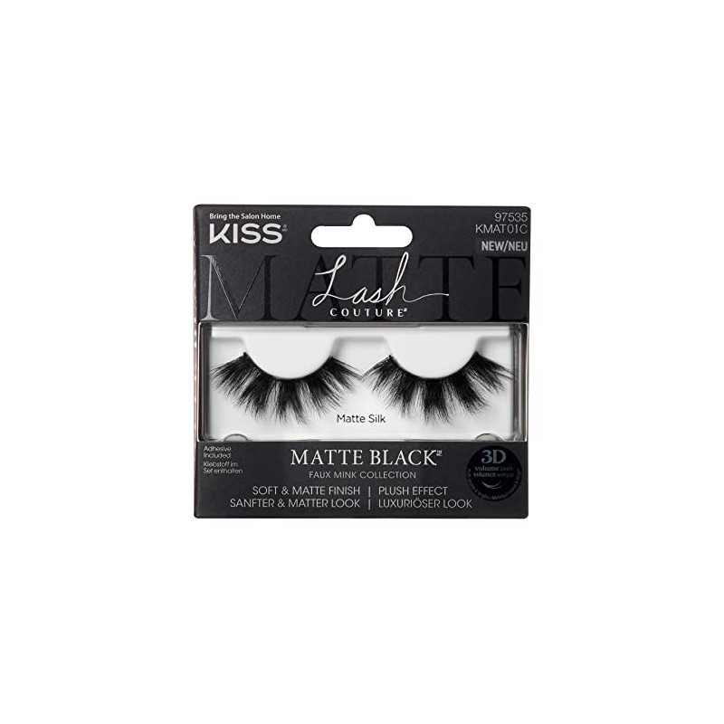KISS Lash Couture Matte Black Collection Lashes - Matte Silk