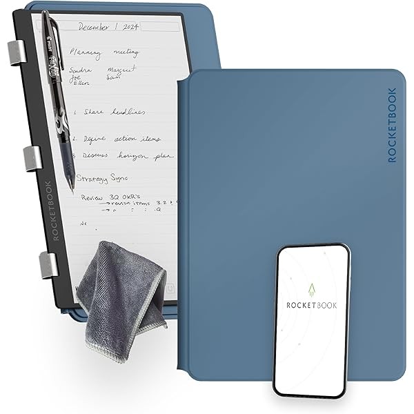 Rocketbook Pro 2.0 Reusable Professional Smart Notebook, Letter Size 8.5x11,